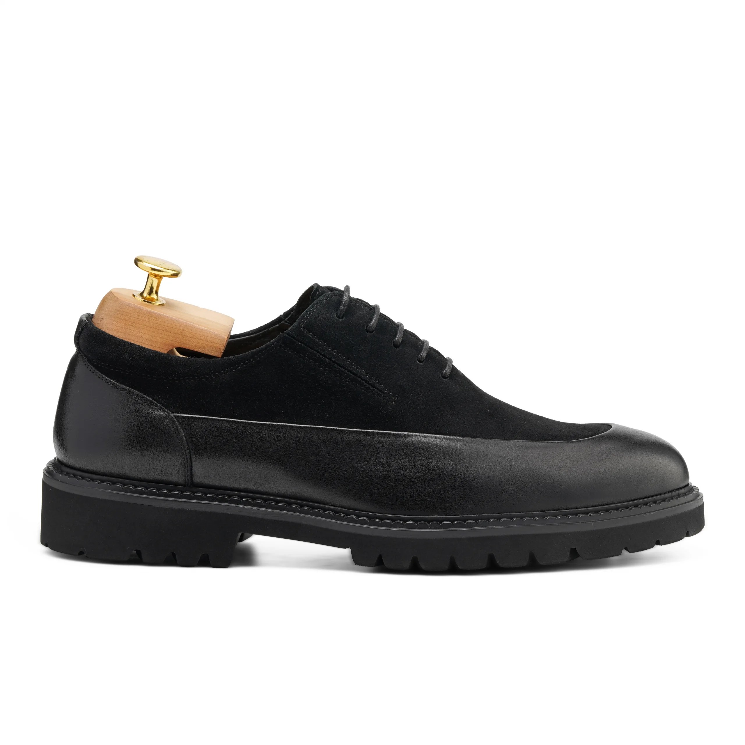 Tash Jet Black semi-formal lace-up shoes