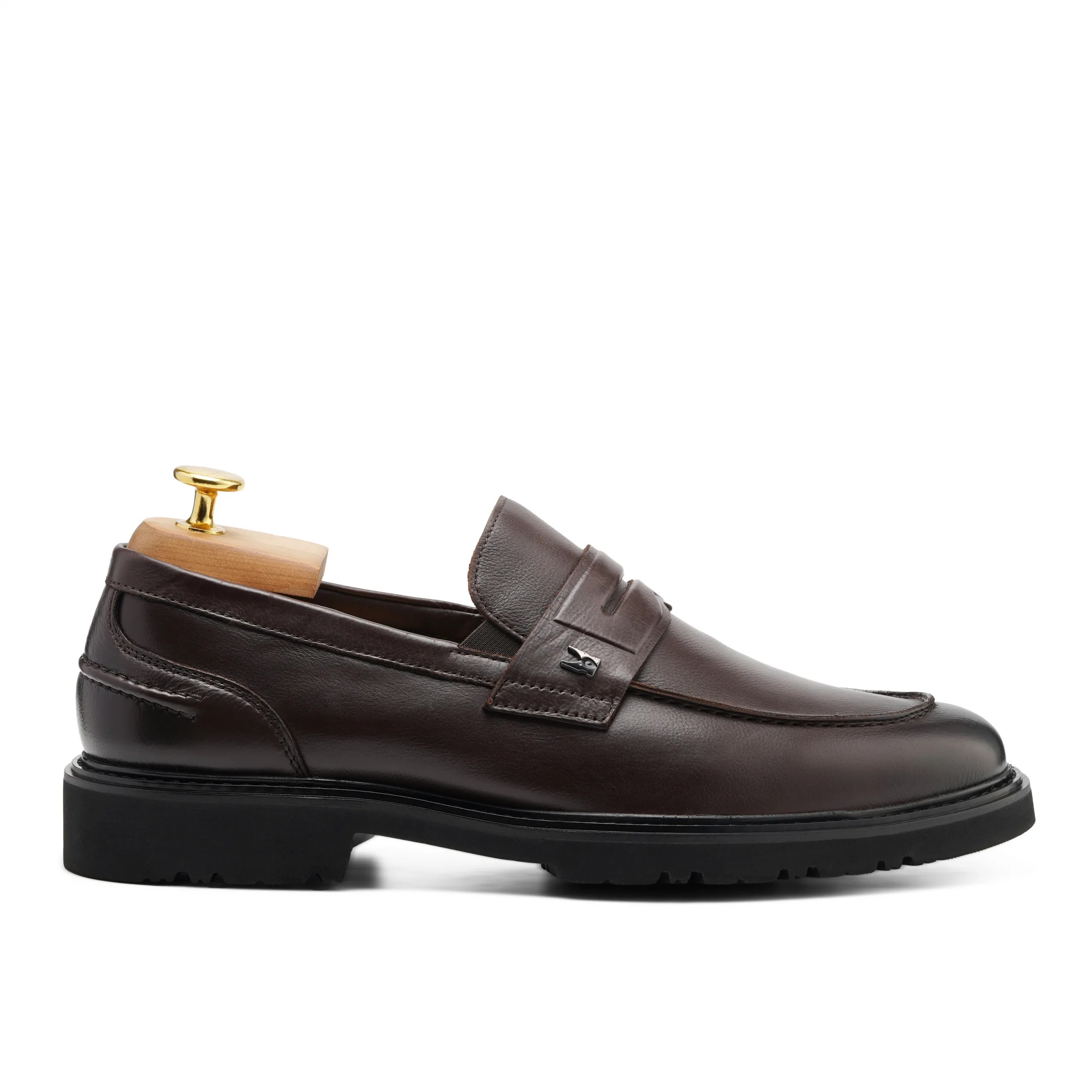 Ebon Bark coffee-colored calf leather shoes