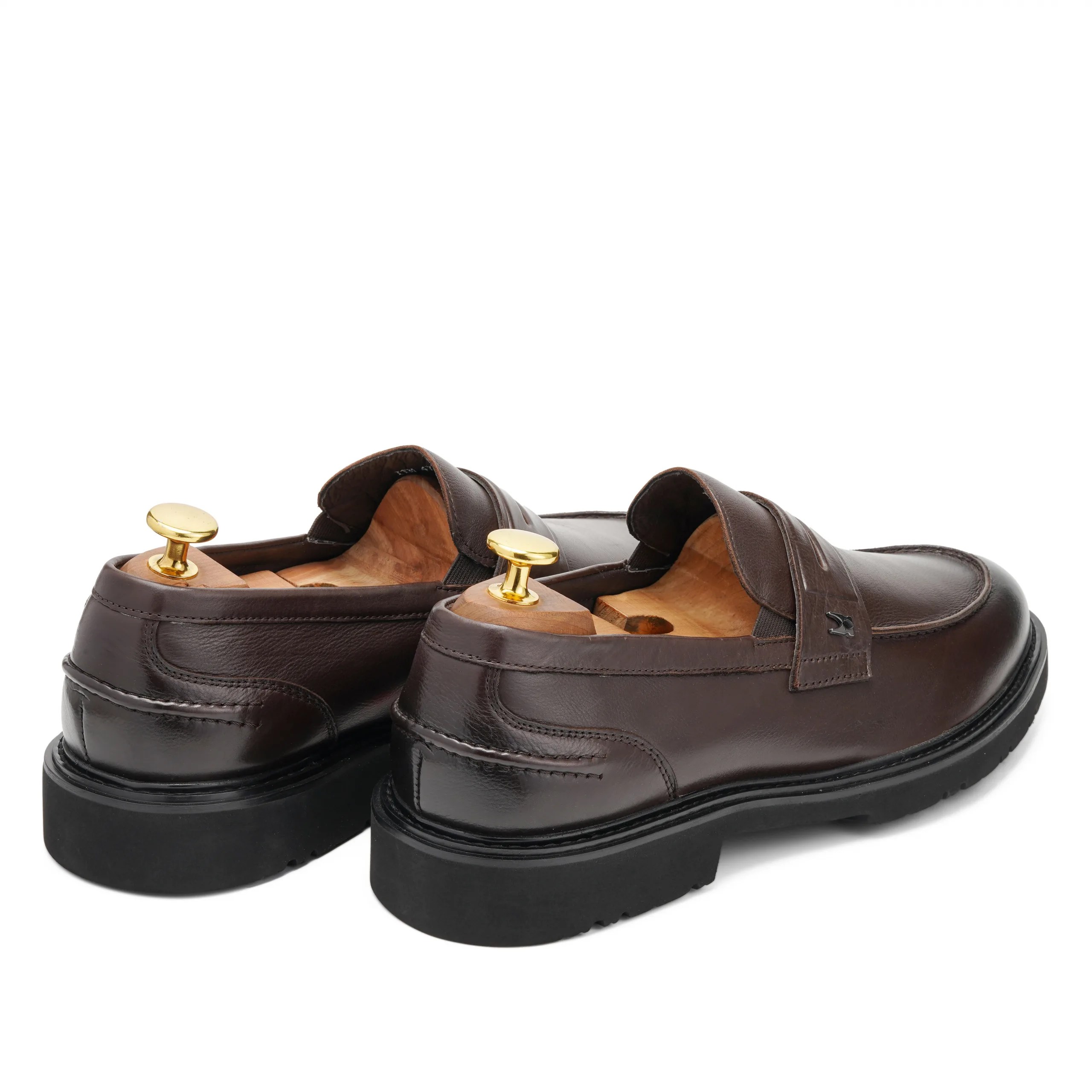Ebon Bark coffee-colored calf leather shoes