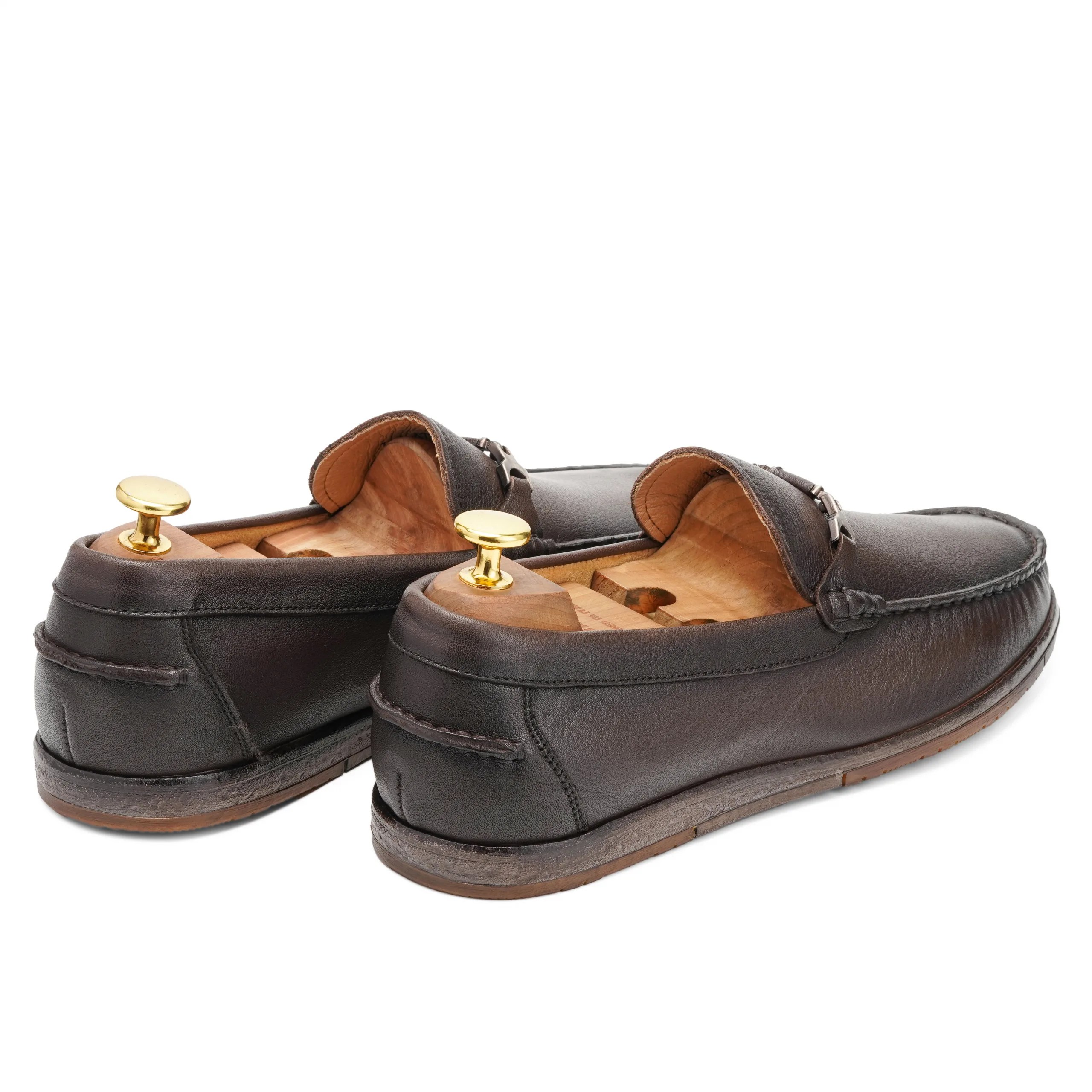 sam-roan coffee leather semi-formal shoes