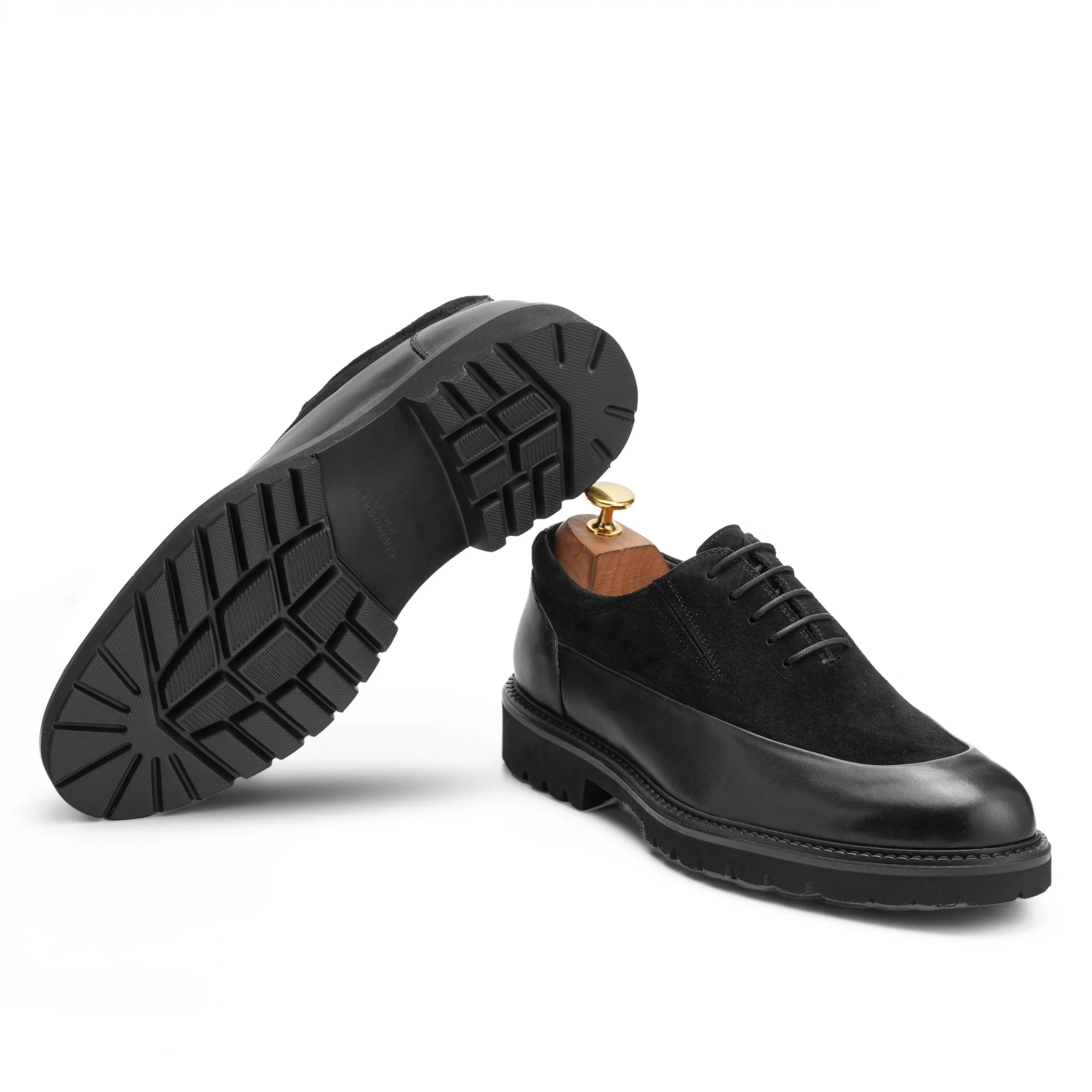 Tash Jet Black semi-formal lace-up shoes