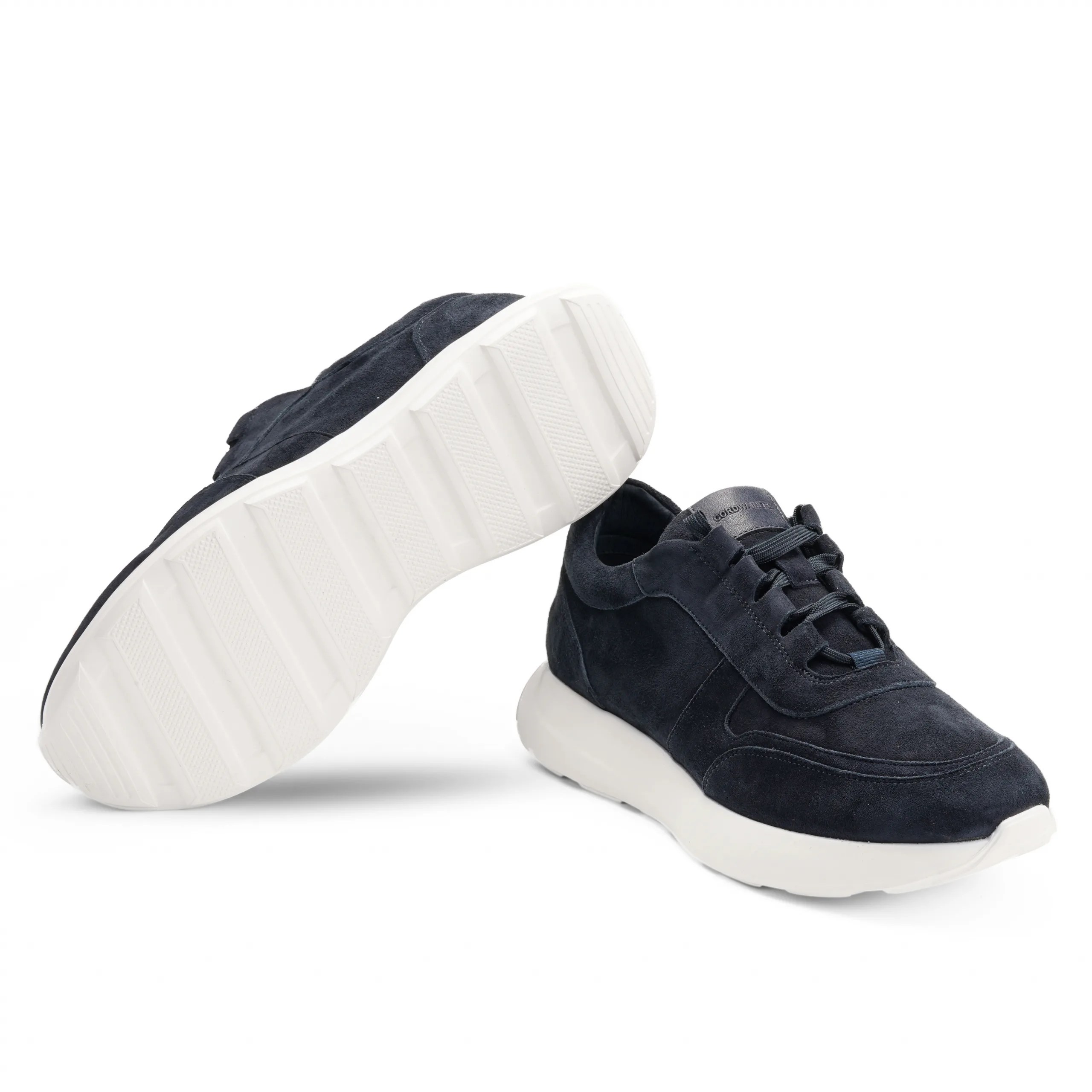 tane-blu Blue suede leather shoes