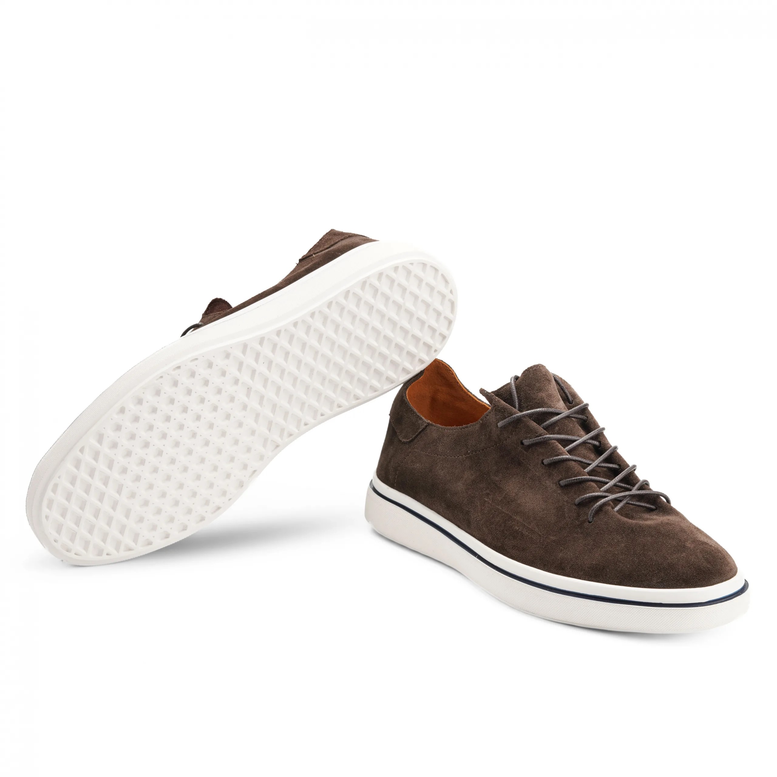 Rust coffee suede leather casual shoes