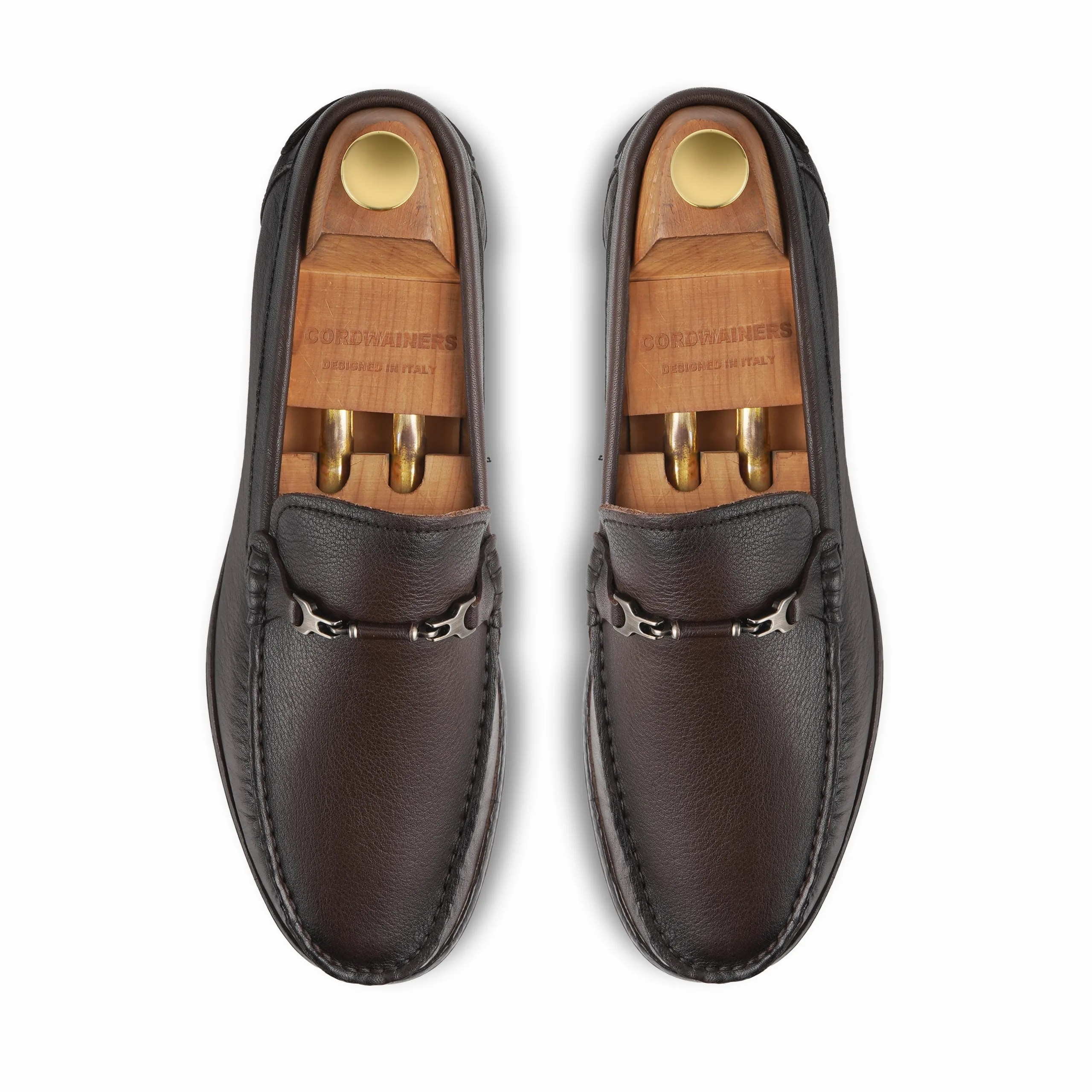 sam-roan coffee leather semi-formal shoes