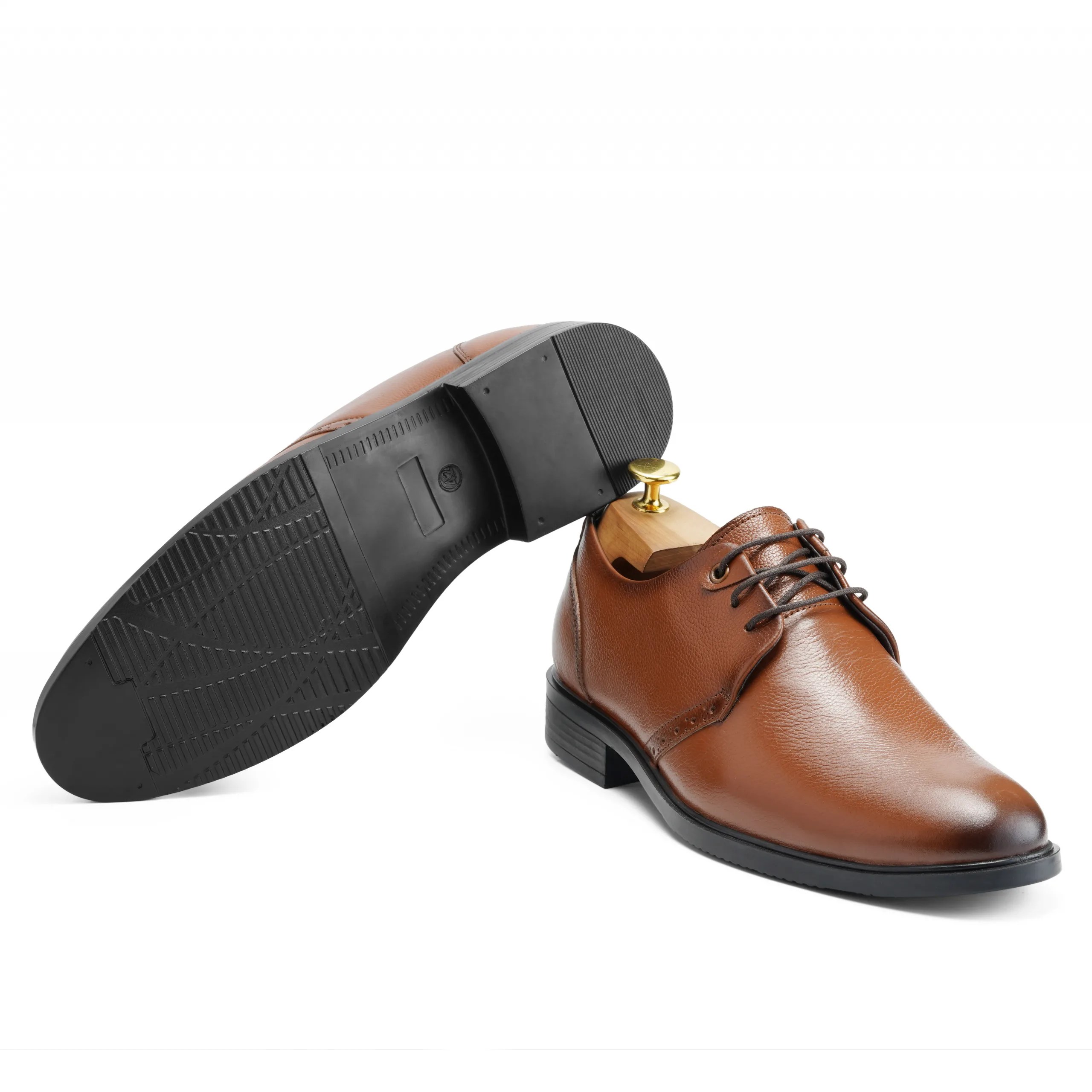 walter tan leather tan derby formal shoes