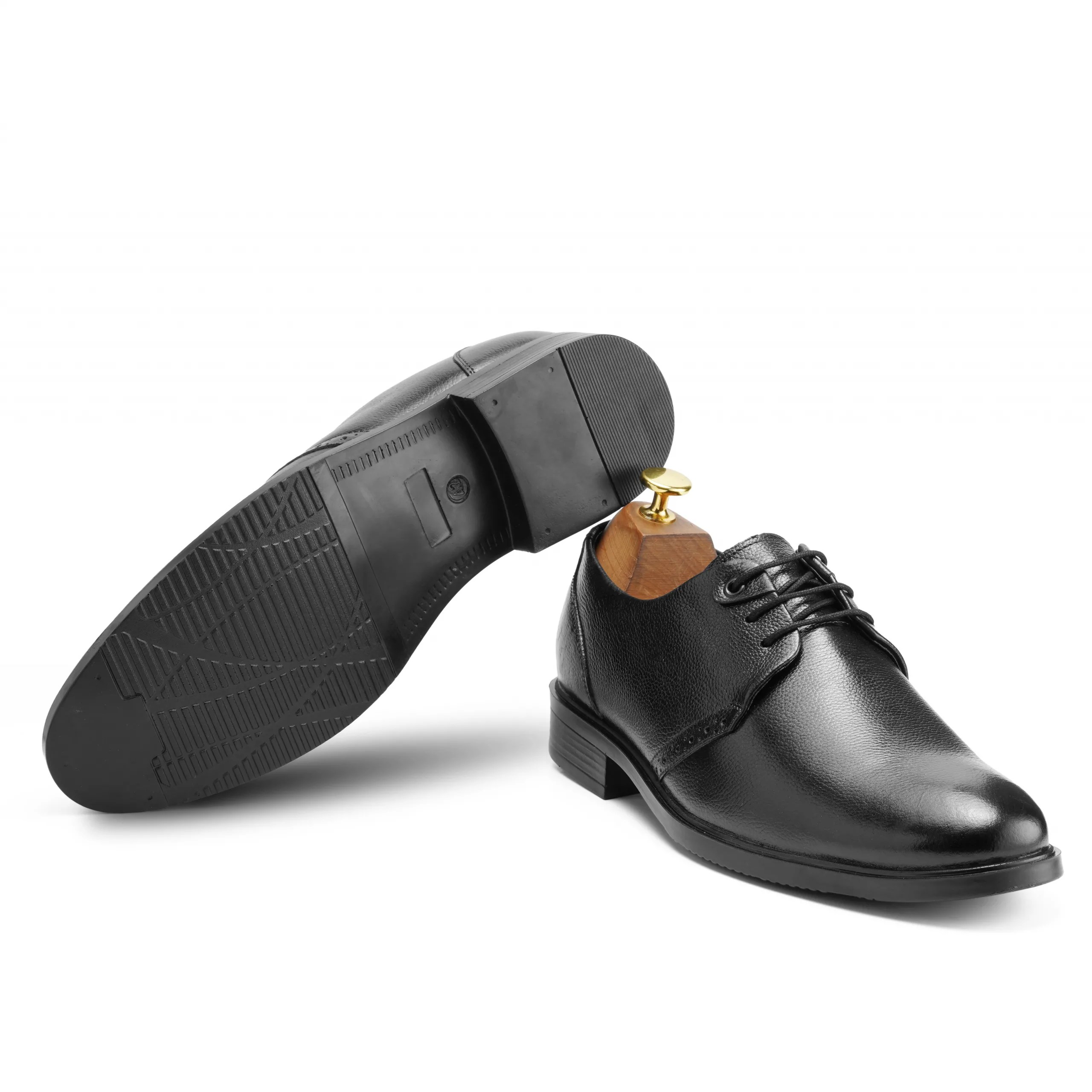 Walter leather black derby formal shoes