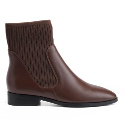 Lane Brun coffee leather Chelsea boots