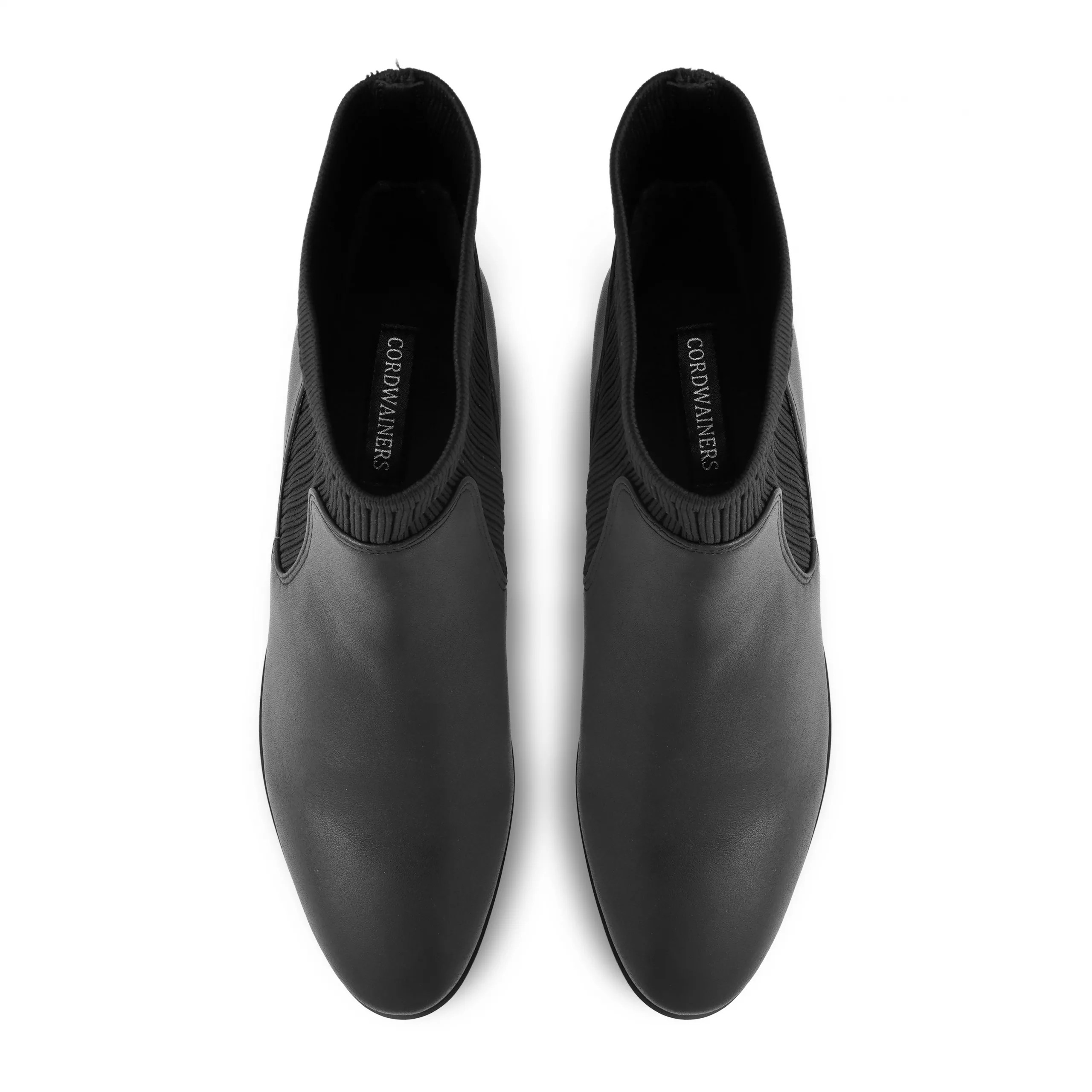 lane Black leather Chelsea boots