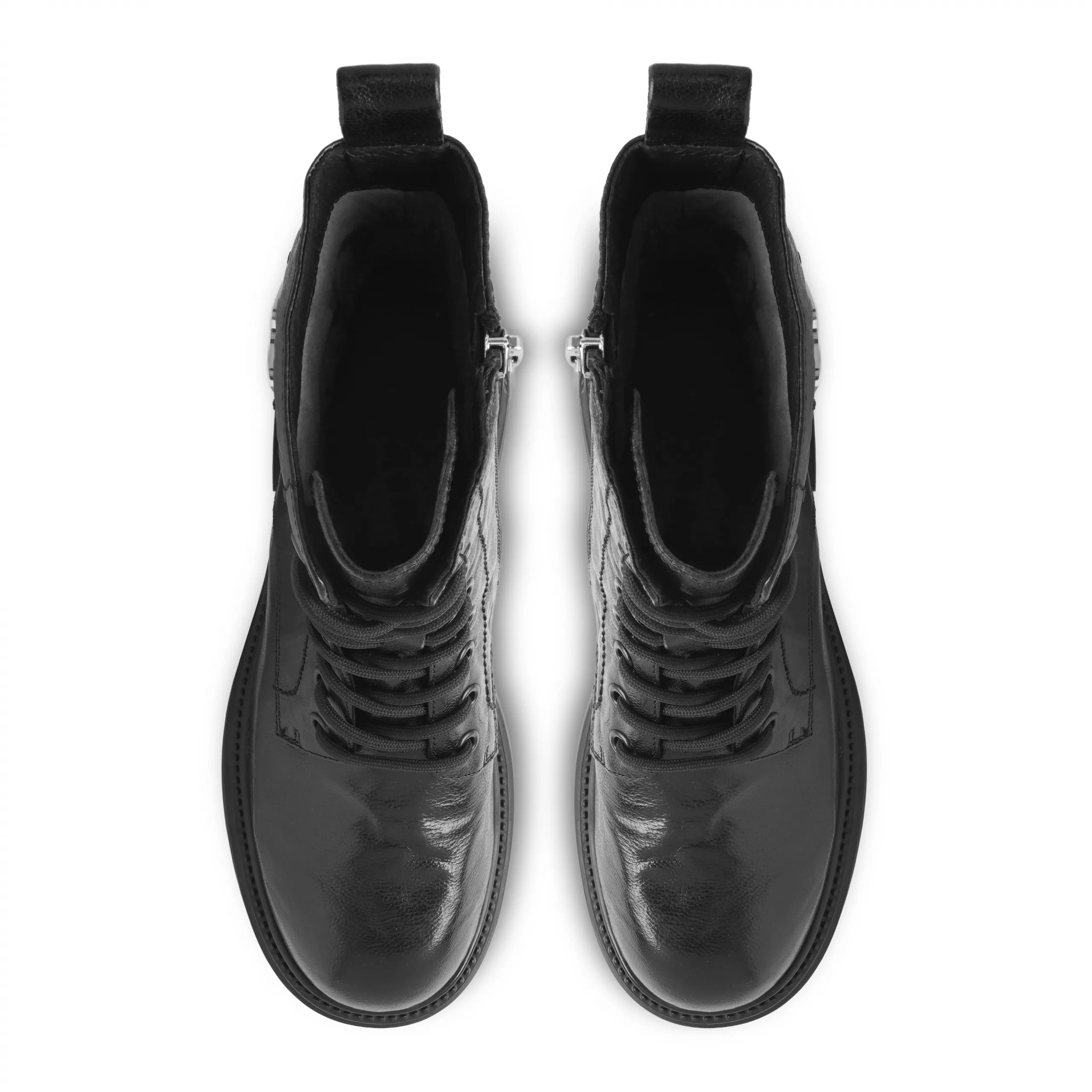 Tess Noir black zipper boots