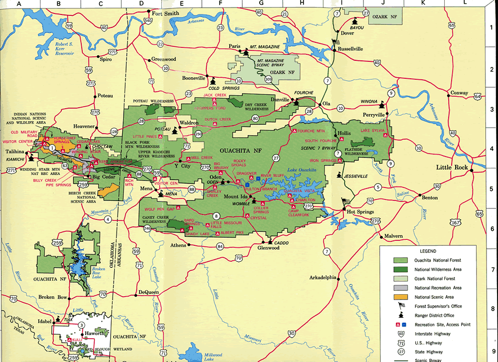 Ouachita National Forest Park Onfmap 