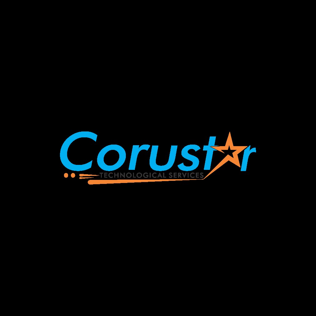 Corustar Technological Services logo displayed on a solid black background