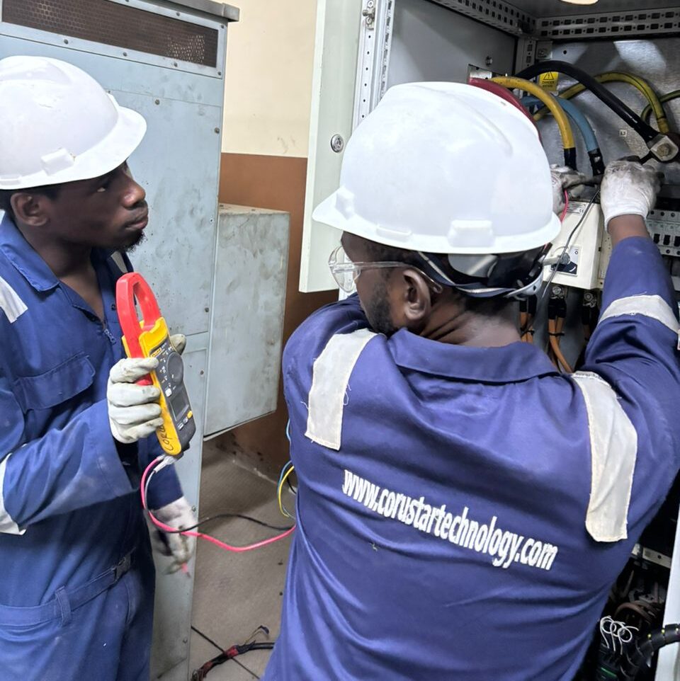Corustar Team testing cable