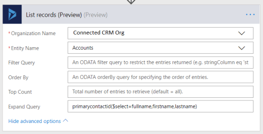 Dynamics 365 - List Records