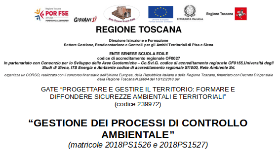 Cosvig Formazione: Prorogate Le Iscrizioni Ai 2 Corsi Di Formazione Per La "Gestione Dei Processi Di Controllo Ambientale" A Pisa E A Grosseto – Cosvig 309_x_567_png