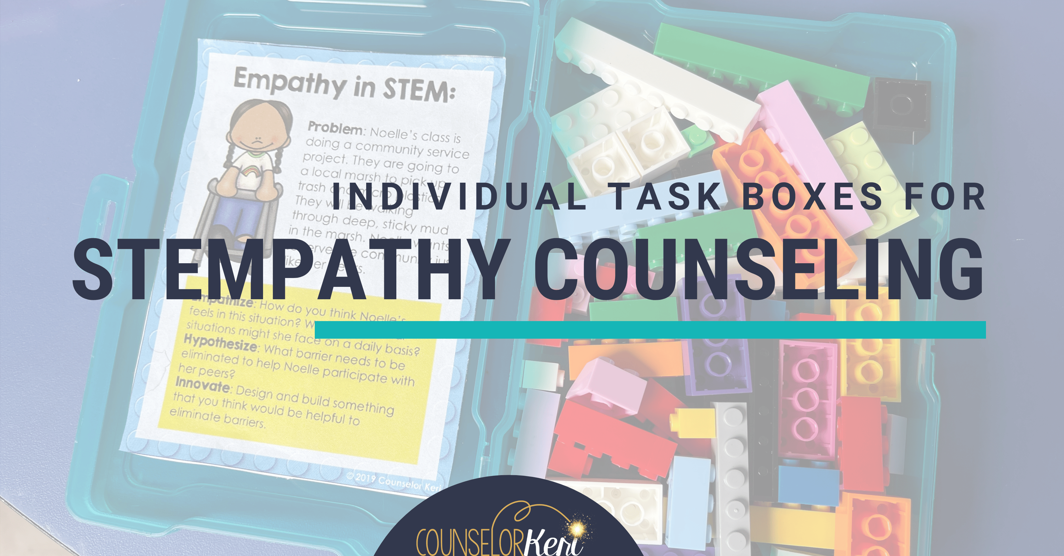 Looking to do STEM counseling activities? I packed these individual task card boxes to make our STEM activities COVID-friendly!