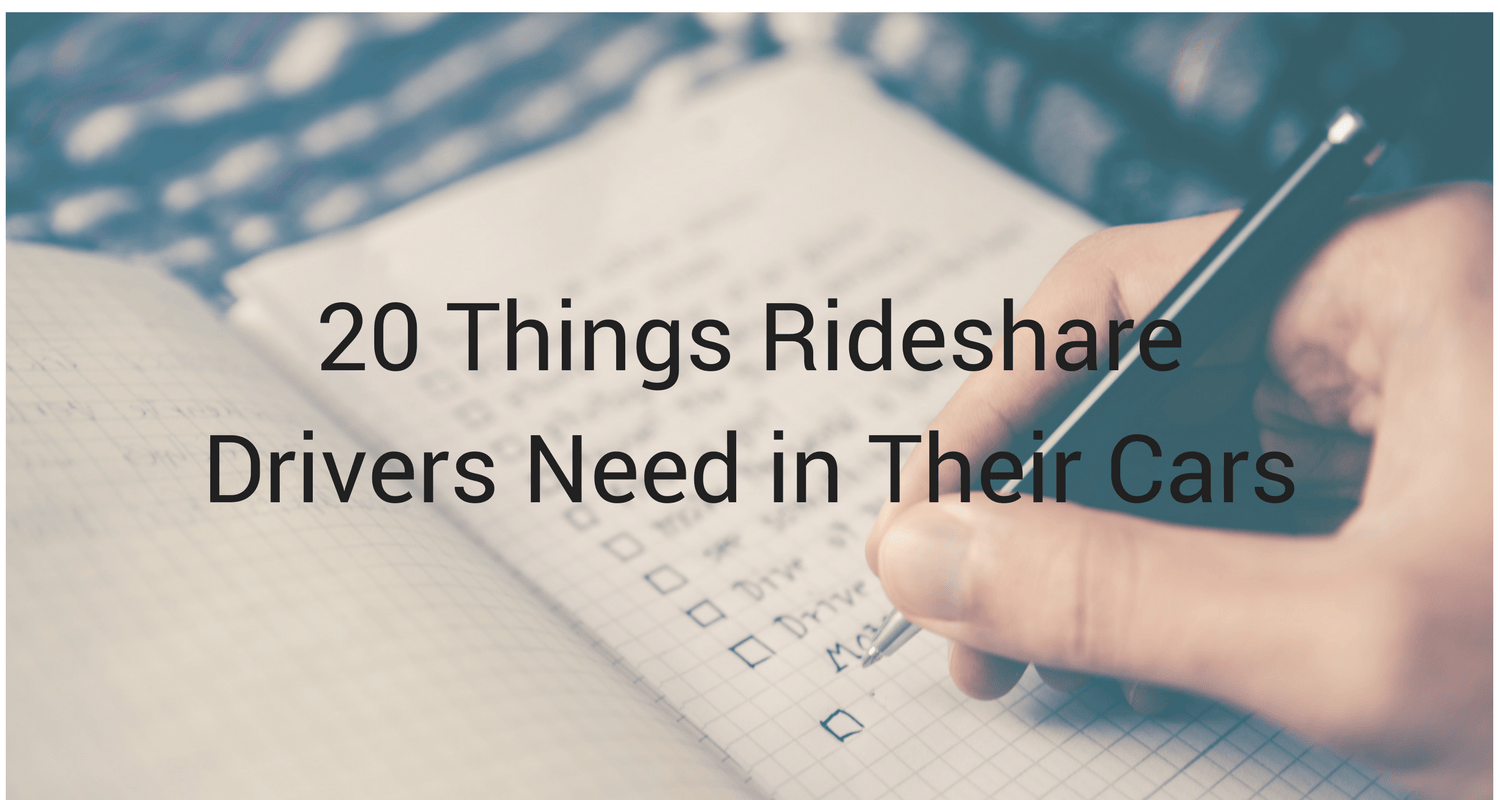 20 Things Rideshare Drivers Need in Their Cars - Courier Hacker
