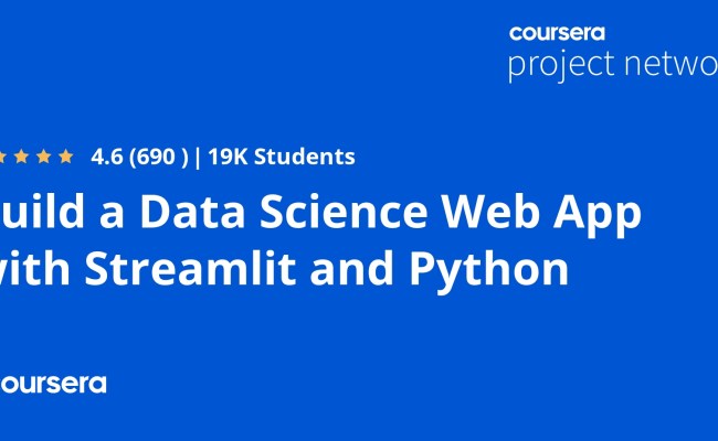 Build A Data Science Web App With Streamlit And Python - Coursya
