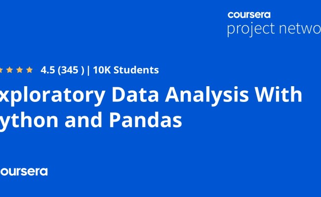 Exploratory Data Analysis With Python And Pandas - Coursya