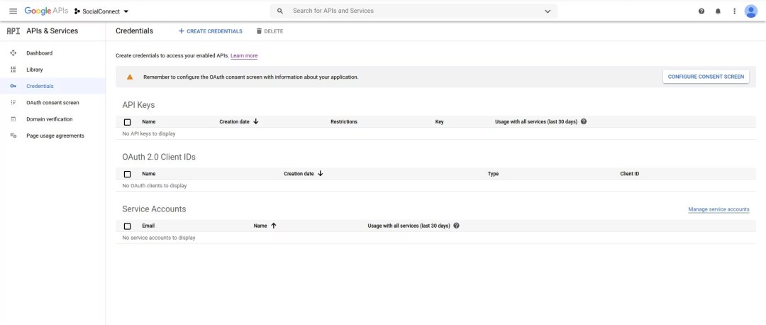 Profile Builder Pro – Social Connect – Google Developers Console – Hitelesítési adatok létrehozása