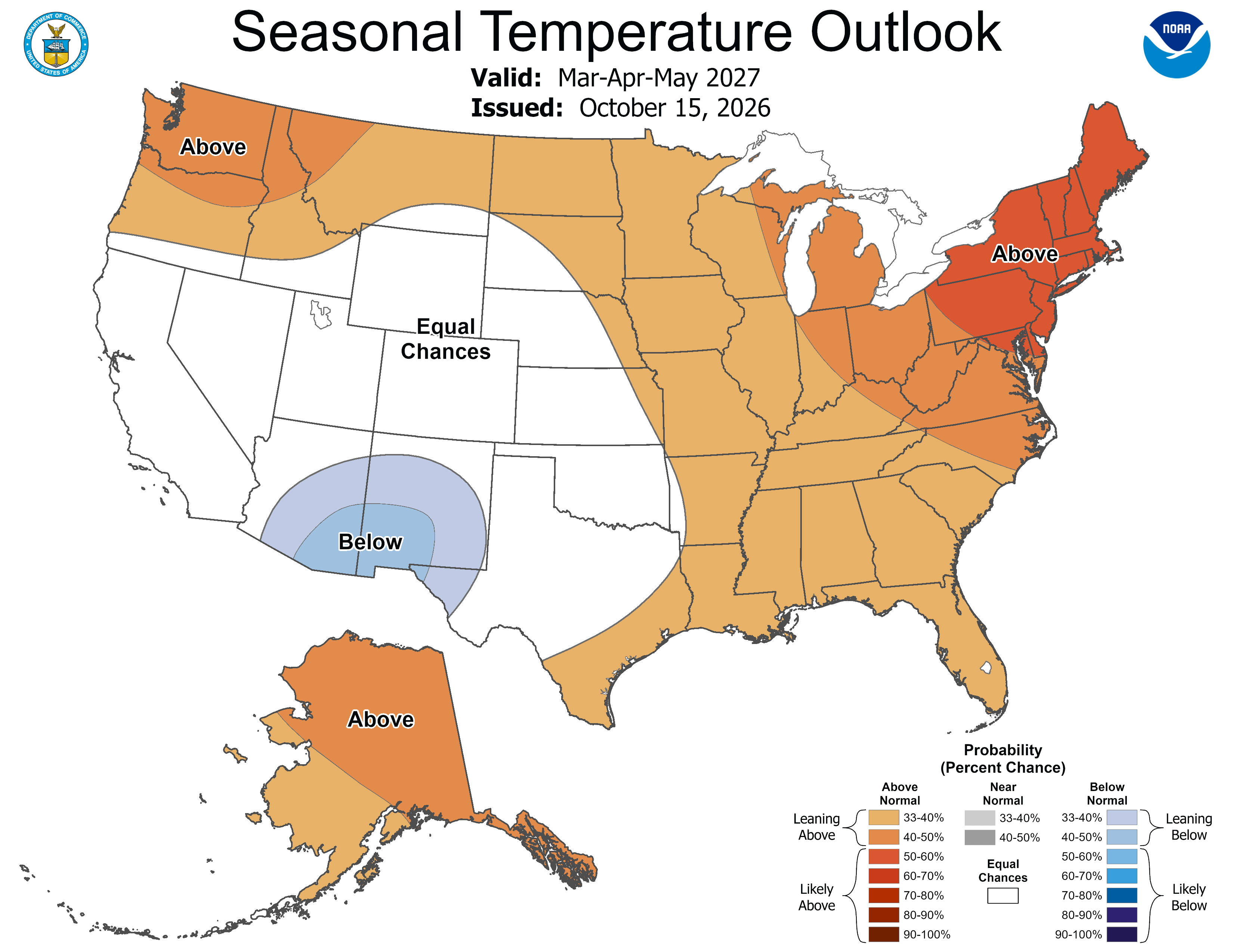 Climate Prediction Center Seasonal Color Maps OFF05 Temp.