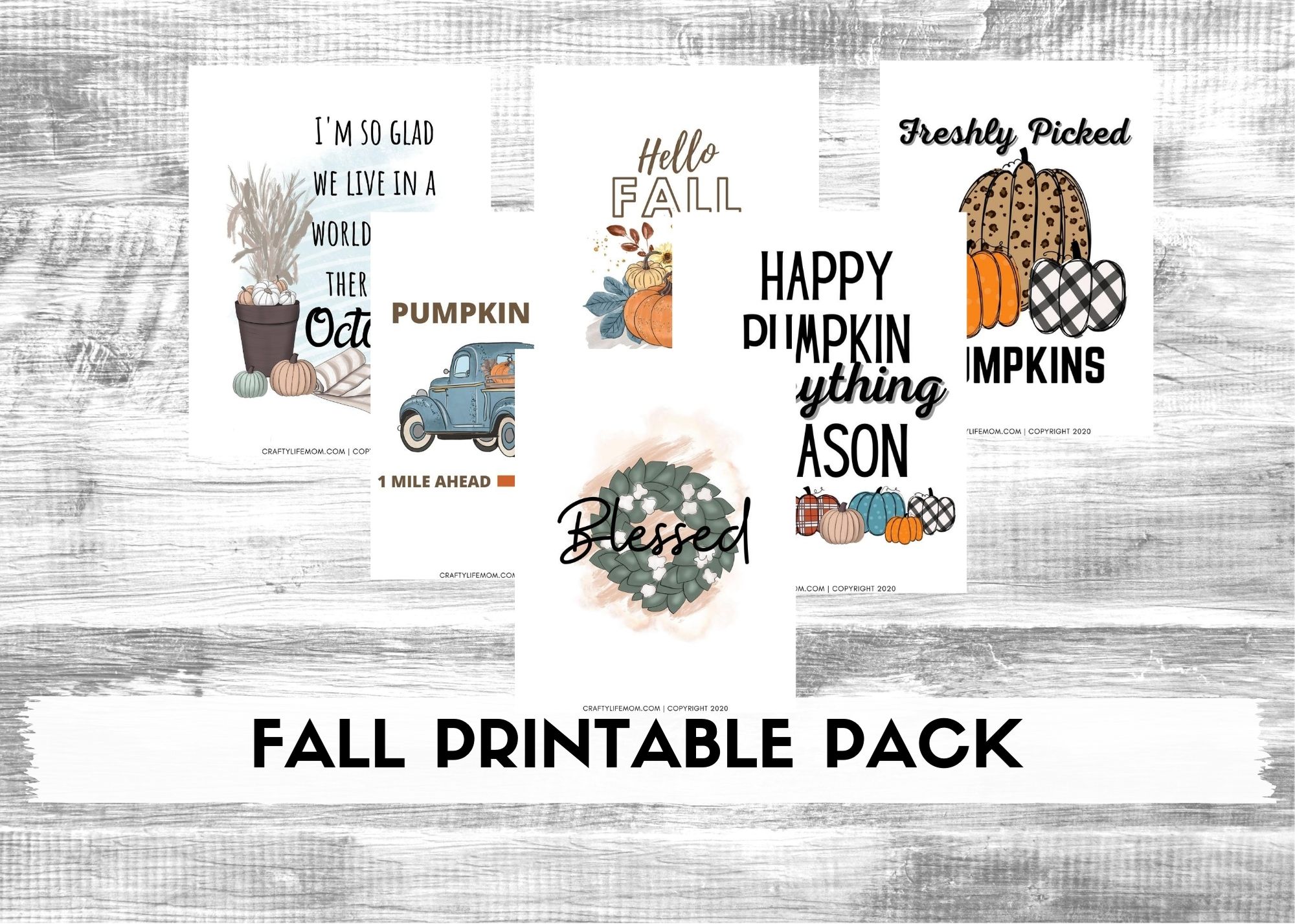 Create Cute fall decor with this printable pack!