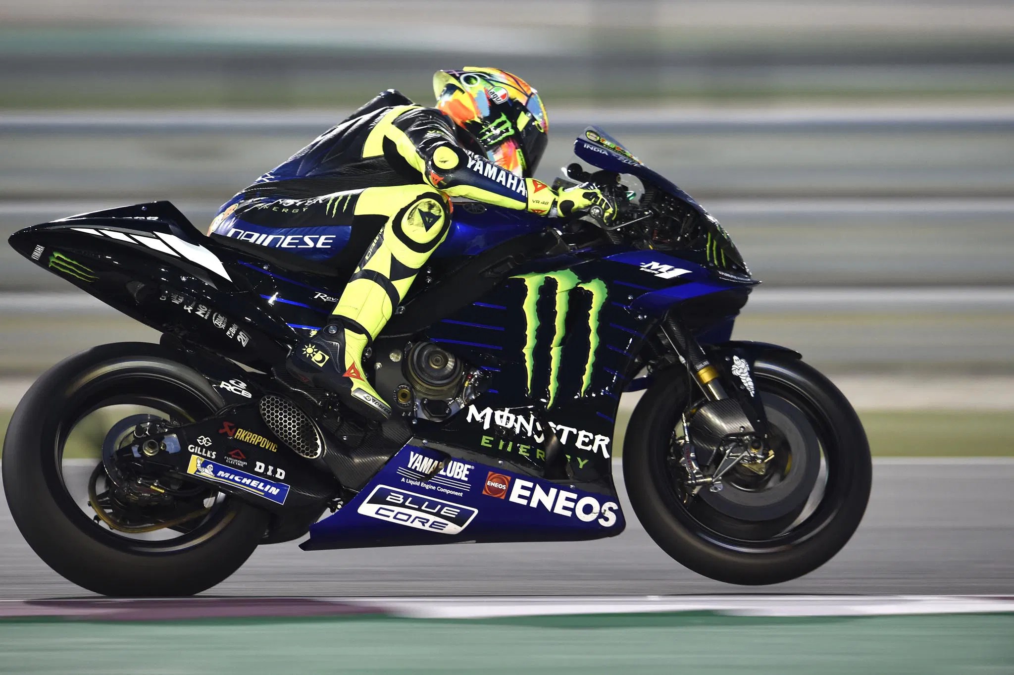 Rossi Leads Lorenzo As Motogp Returns Motogp News Crash