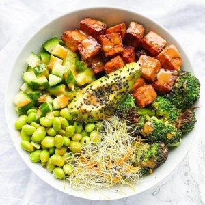 Marinated Tofu Salad Bowl