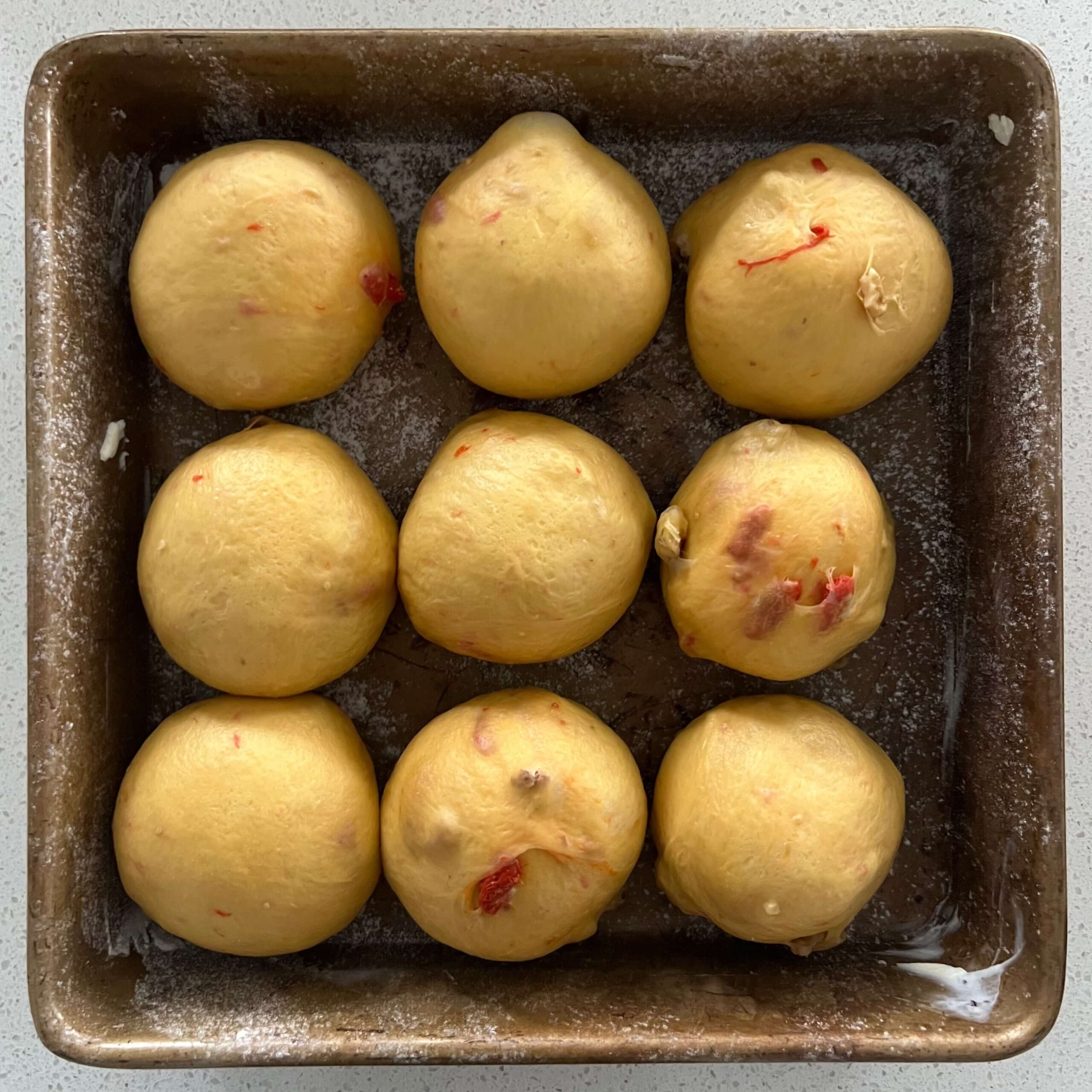 goji berry & walnut milk bread rolls