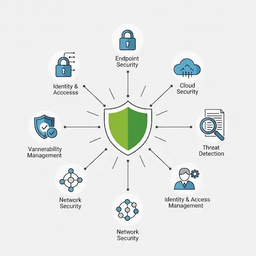 Details of what are the different topics covered in cybersecurity courses