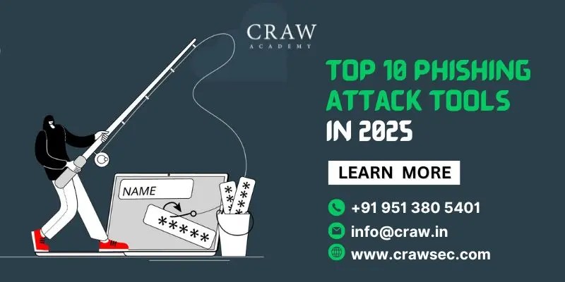Learn About top 10 Phishing attack tools in 2025 at Craw Security