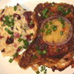 Coconut Macadamia Crusted Pork Chops with Risotto