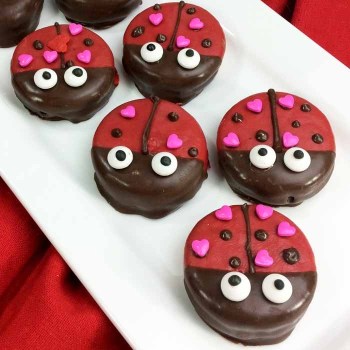 Valentine Ladybug Cookies