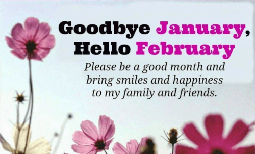Goodbye Jan Hello Feb