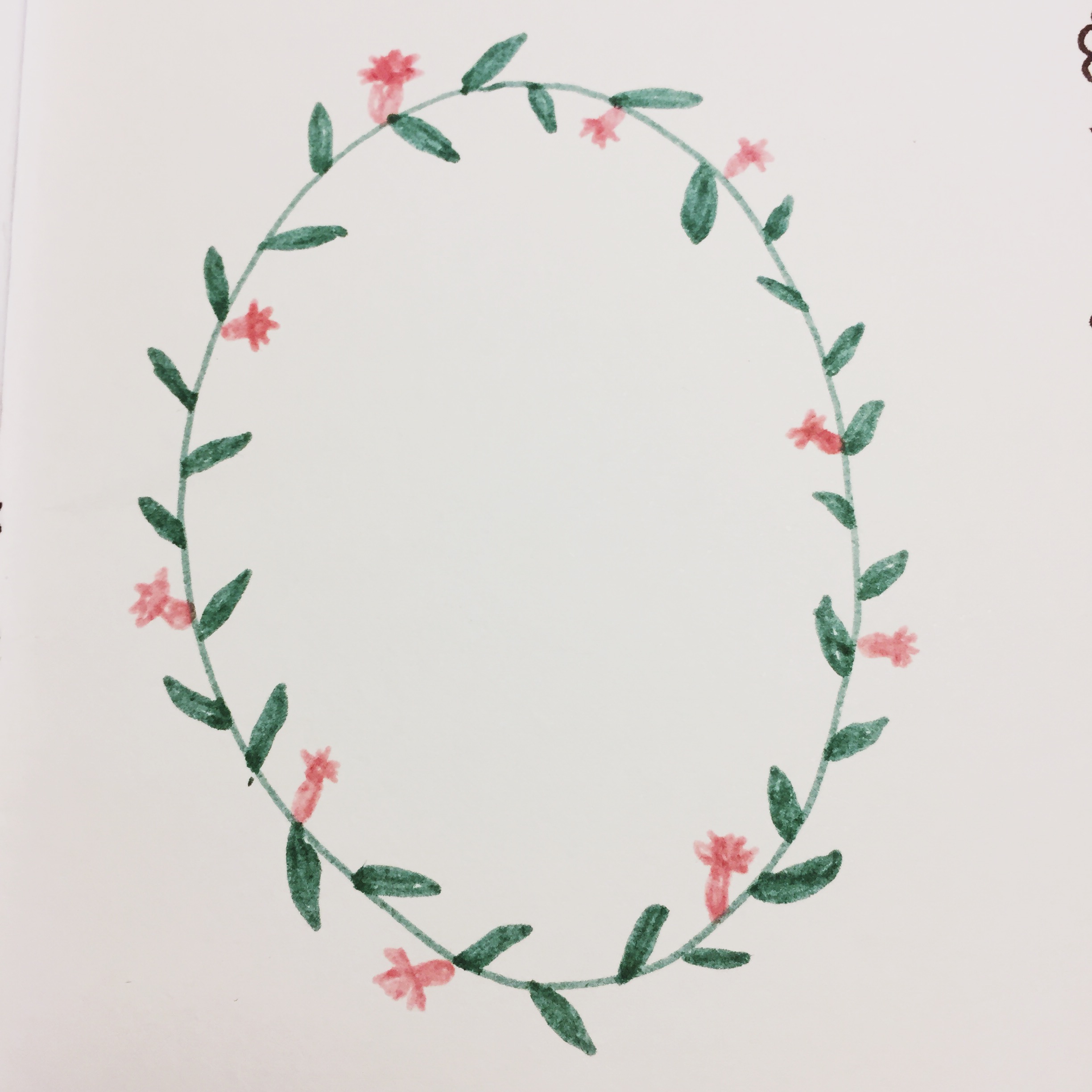 Diy Blumenkranz Monogramm Schritt Fur Schritt Zeichnen Kreativfieber