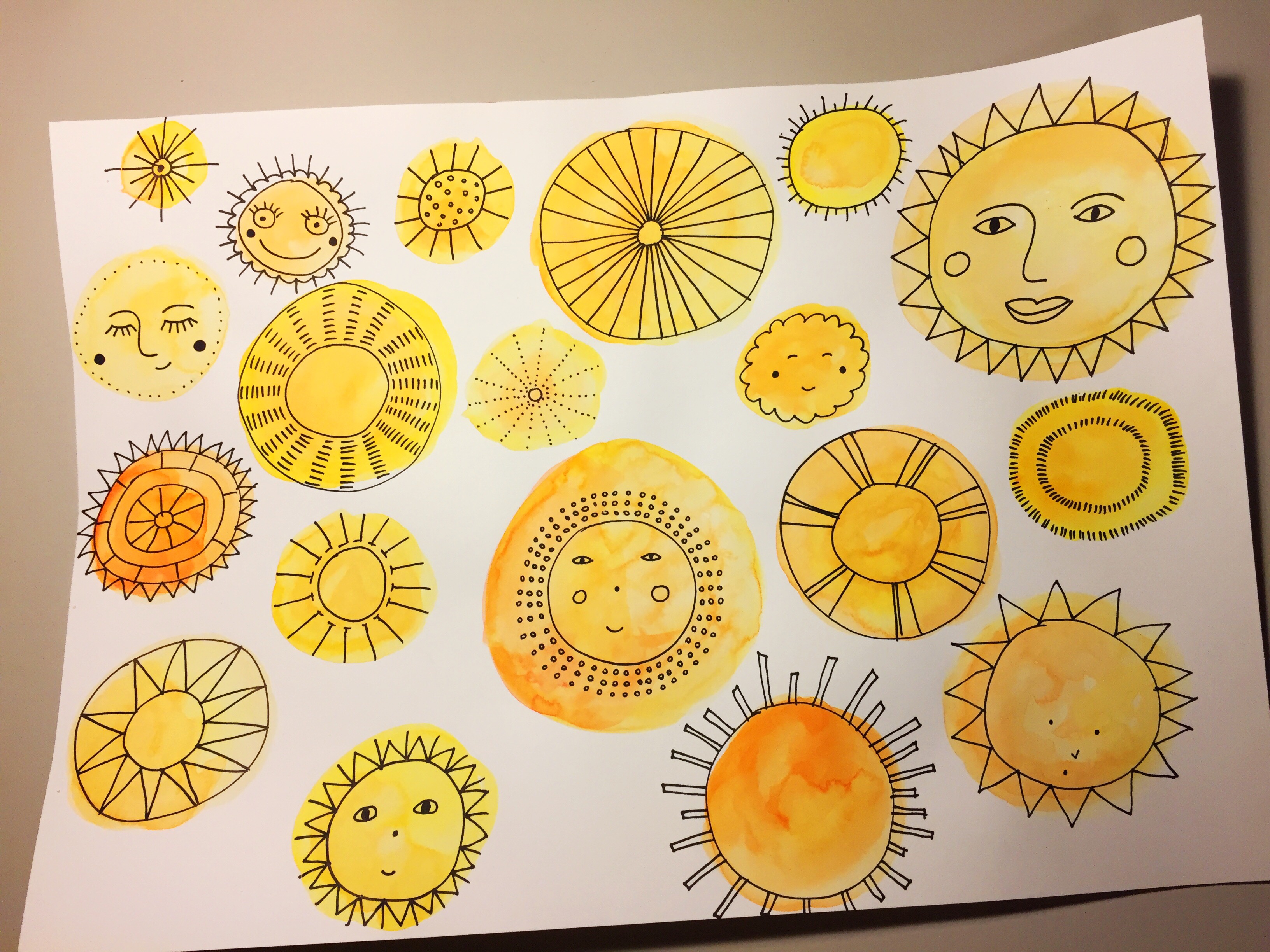 Tipps zu material, maltechniken, farben und farbmischungen und wie du ideen für deine ersten bilder findest. Doodle Prompt | Wie viele Arten gibt es, eine Sonne im