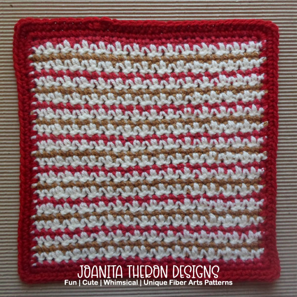 Striped Knot Crochet Square | Joanita Theron Designs @joanitatherondesigns #crochetsquare #freecrochetalong #crochetblanket #crochetthrow #afghansquare