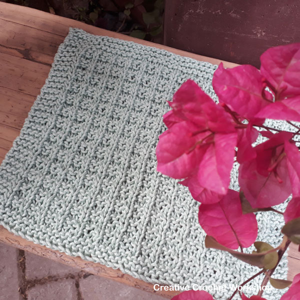 Ridge Rib Dishcloth - Knitted Kitchen Blog Hop | Creative Crochet Workshop @creativecrochetworkshop #knittedkitchen