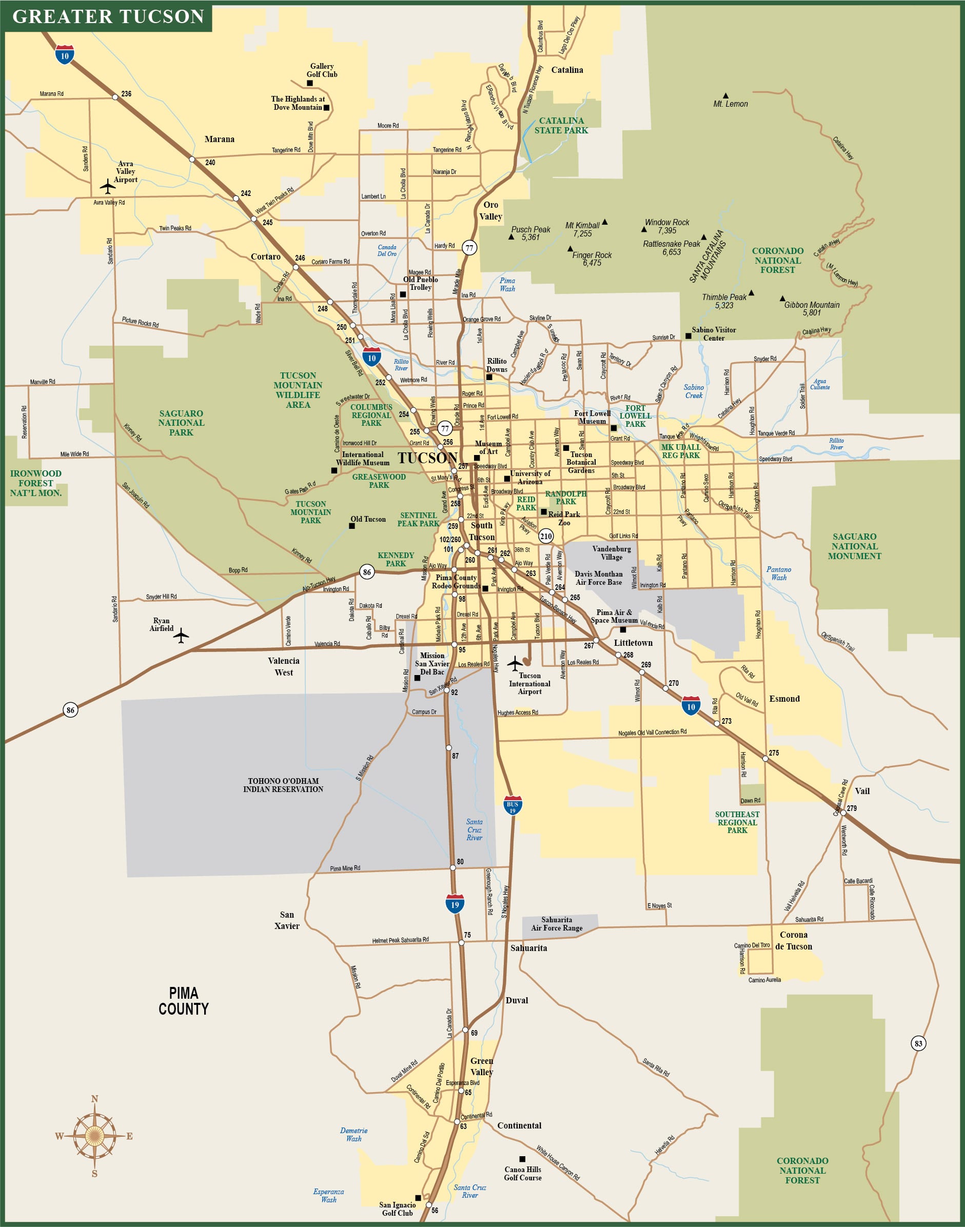 Tucson Creative Force Tucson Metro Map1 