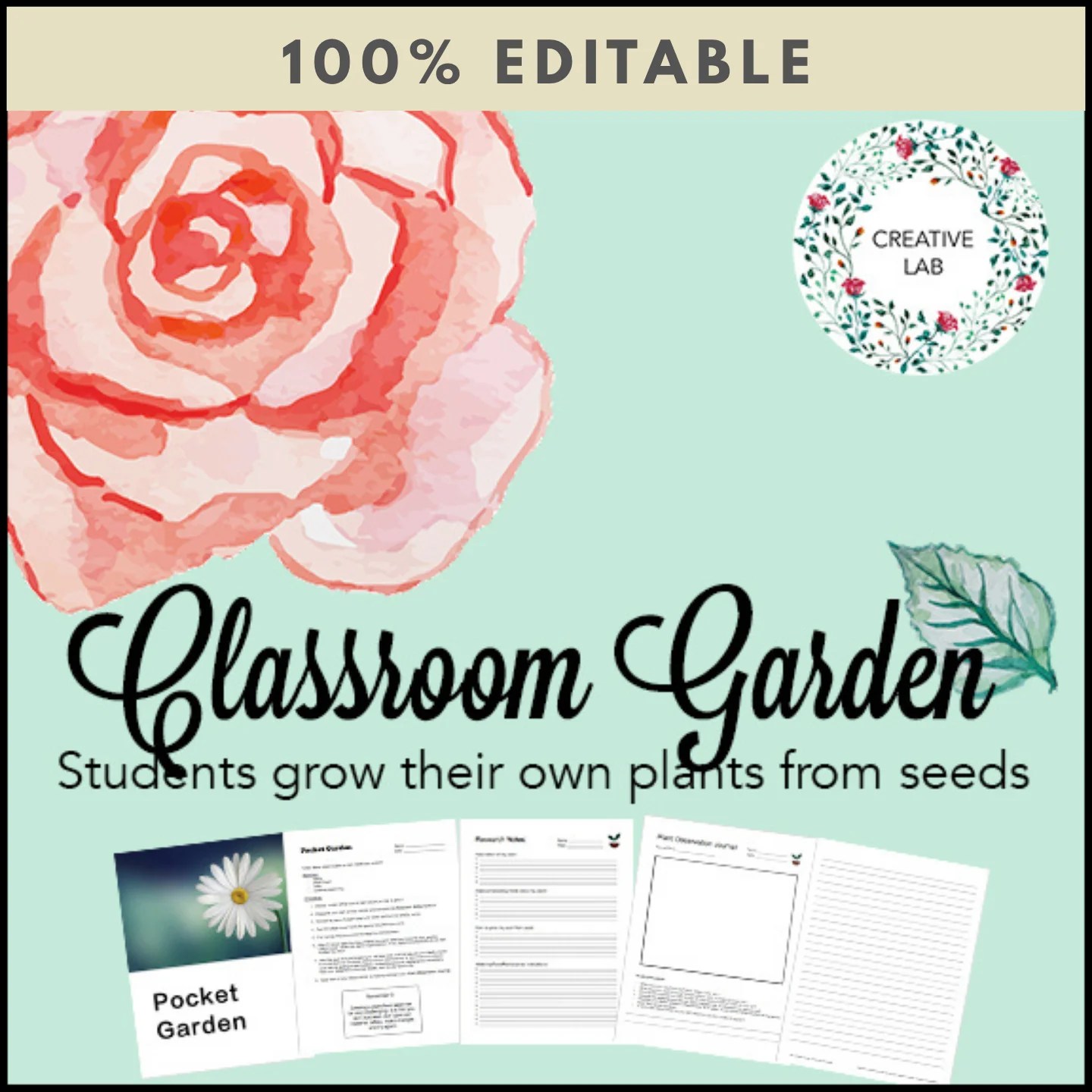 Classroom Garden Garden Based Learning 100 Editable Creative Lab
