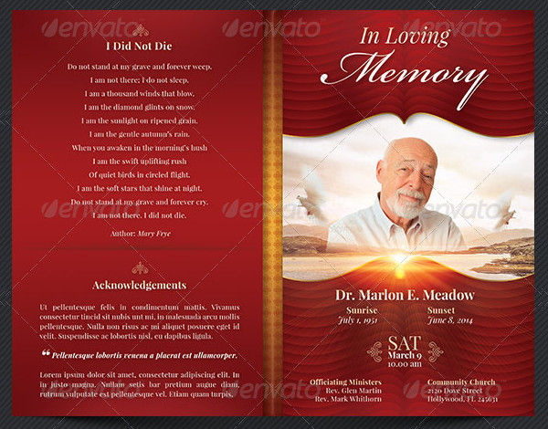 Modern Commemorative or Home Going Service Template