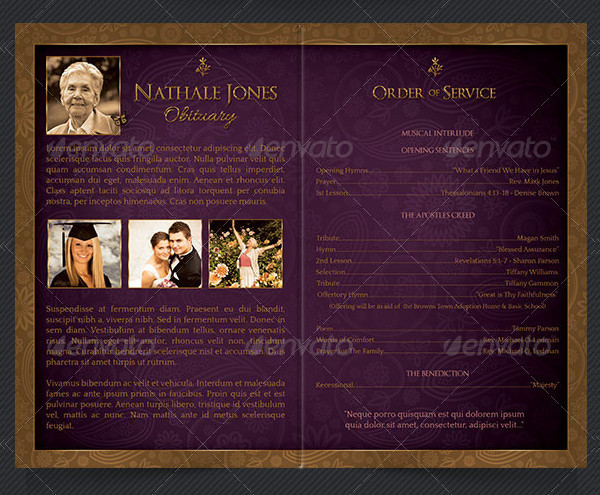 Royal Funeral Program Template