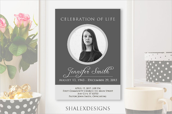 Fully Editable Funeral Program Flyer