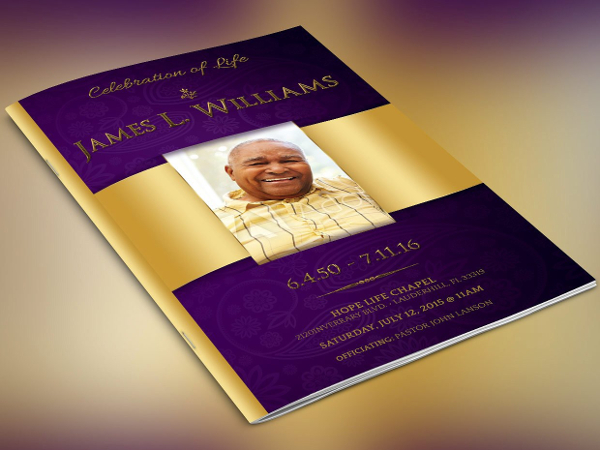 Regal Funeral Program Large PSD