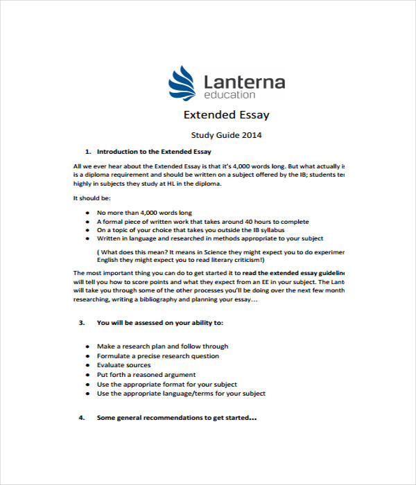 Extended Essay Template