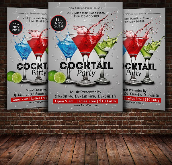 Cocktail Design Party Flyer