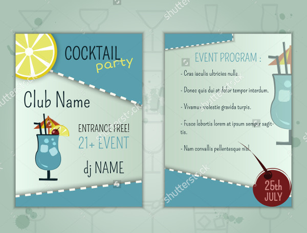 Summer Party Layout Vector Design