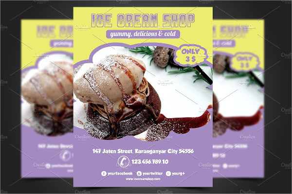 Unique Ice Cream Flyer Template