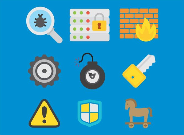 Computer Security Vector Icon Pack Free