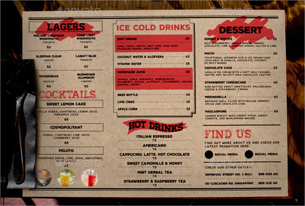 Rustic Steak Menu Template