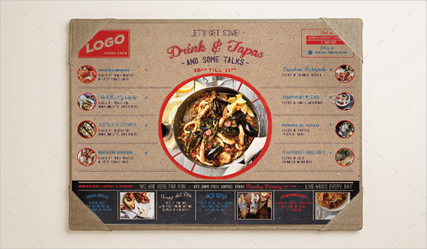 Rustic Tapas Menu Template